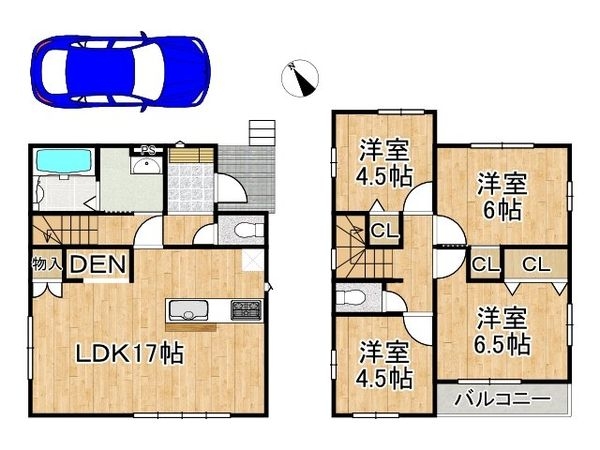 枚方市楠葉野田３丁目　新築一戸建て　１期　２号棟