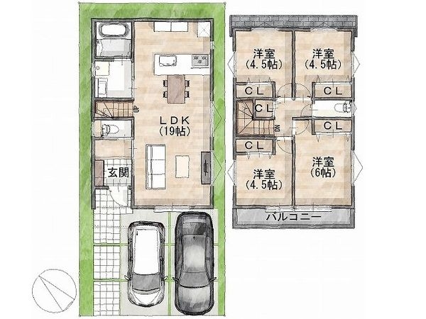 交野市松塚　新築一戸建て　全１区画