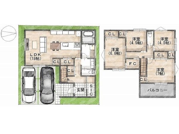 寝屋川市平池町　建築条件付き土地　２号地
