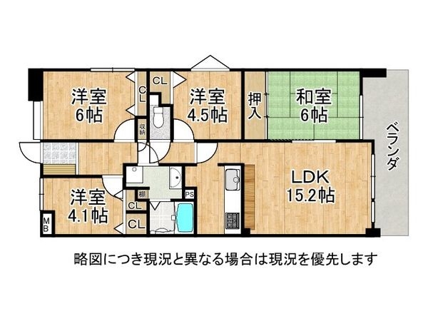 オークヒルズ香里弐番館　中古マンション