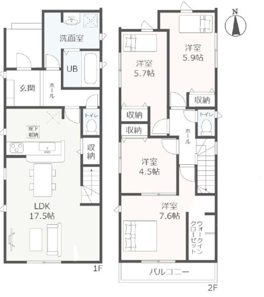 半田市北二ツ坂２丁目　１号棟