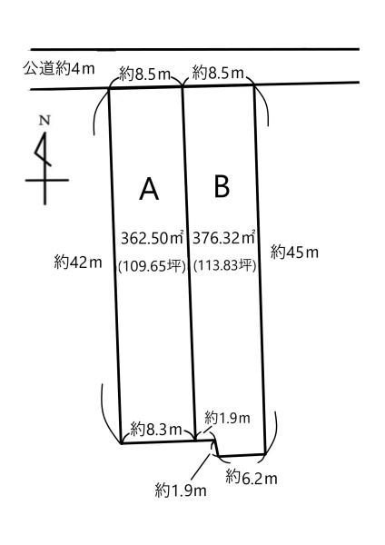 住宅用地　Ａ区画　武豊町字梨子ノ木　全2区画