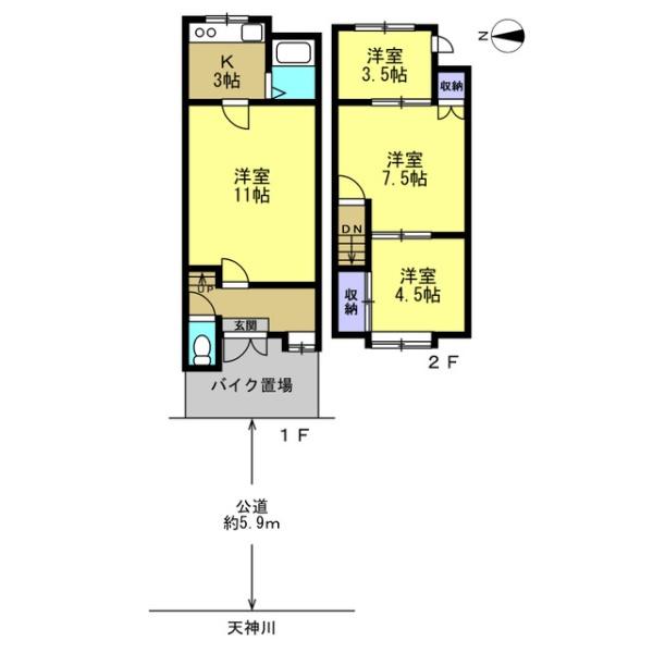 京都市上京区一条通御前通西入３丁目西町の中古テラスハウス