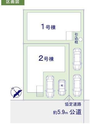 千葉市若葉区みつわ台3丁目 新築戸建(区画図)