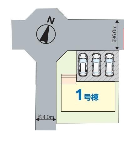 習志野市本大久保4丁目 新築戸建(区画図)