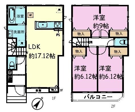 千葉市花見川区幕張町2丁目 新築戸建(間取り)