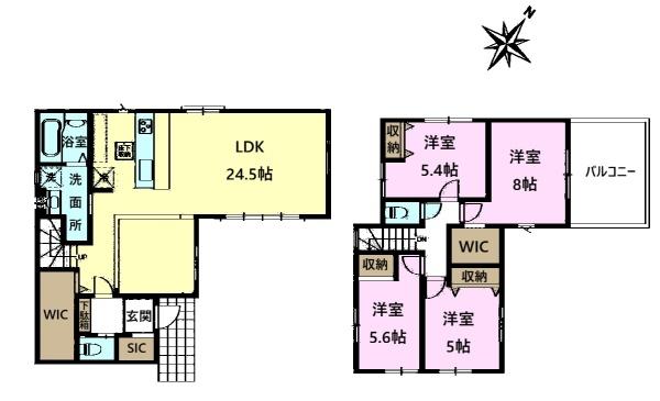 四街道市栗山 新築戸建(間取り)