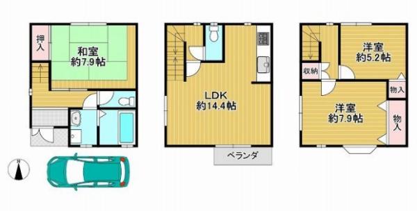 京都市伏見区新町１丁目の中古一戸建
