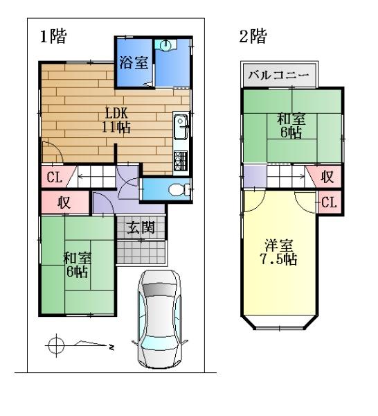 城陽市寺田島垣内の中古一戸建