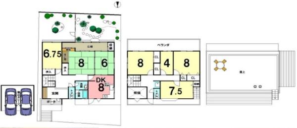 京都市伏見区深草大亀谷東寺町の中古一戸建て