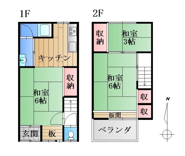 京都市西京区桂乾町の中古テラスハウス