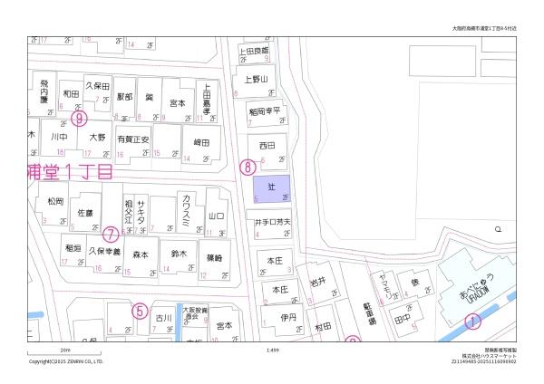 高槻市浦堂１丁目の土地