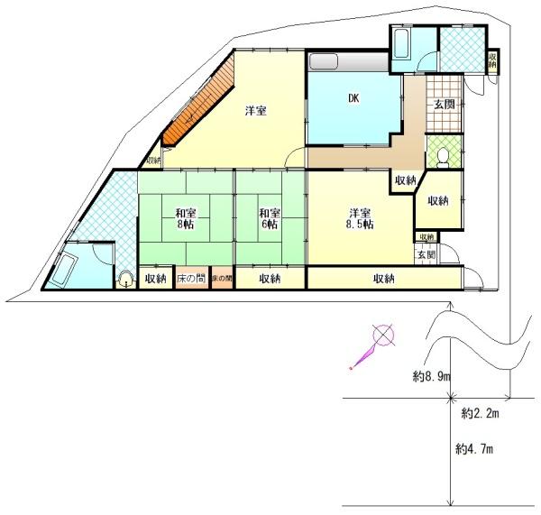 岸和田市八幡町の中古一戸建