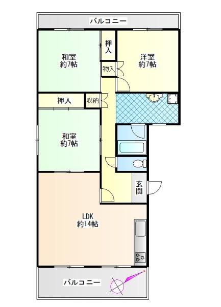 和泉市府中町4丁目18-5、府中団地5号棟