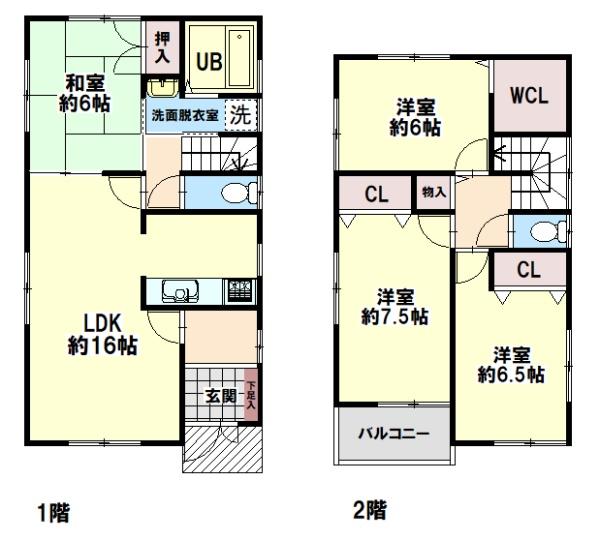 伊丹市北伊丹6丁目の中古一戸建て(間取り)
