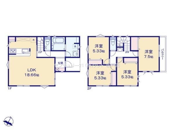 川越市南大塚4丁目　全18区画　新築分譲住宅　全9棟　4号棟