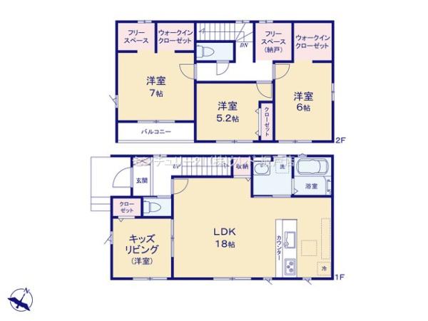 川越市砂新田1期　新築一戸建て