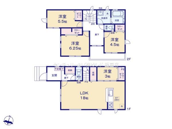川越市今成13期　新築分譲住宅　全5棟　1号棟
