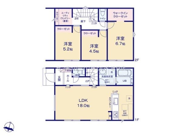 川越市砂23-2期　新築分譲住宅　全3棟　1号棟