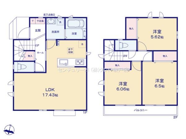 第6川越市砂　新築分譲住宅　全2棟　1号棟