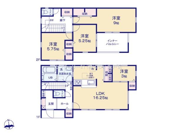 川越市古市場　新築分譲住宅　全4棟　2号棟