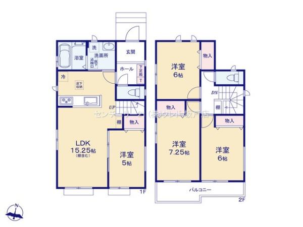 第5川越市砂　新築分譲住宅　全8棟　F号棟