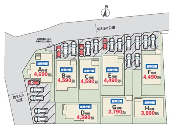 第5川越市砂　新築分譲住宅　全8棟　D号棟
