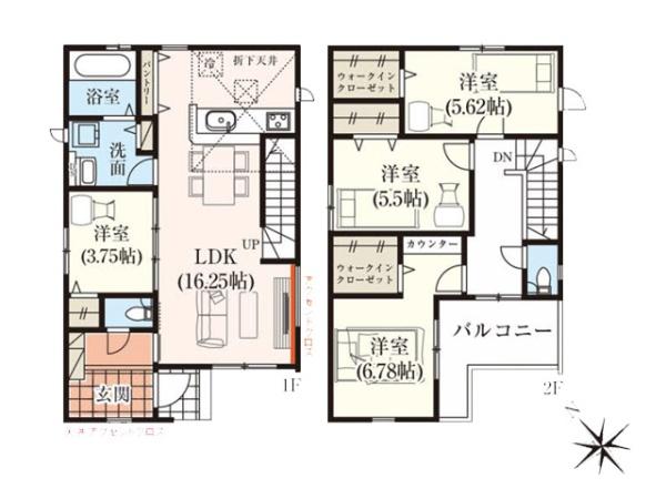 川越市四都野台2期　新築分譲住宅　全4棟　1号棟