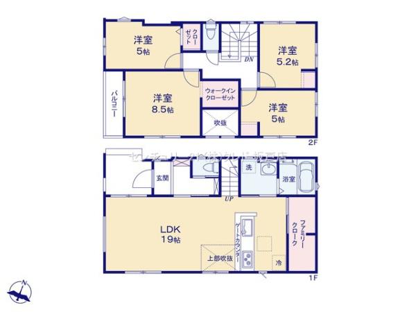 川越市稲荷町4期　新築分譲住宅　全2棟　2号棟