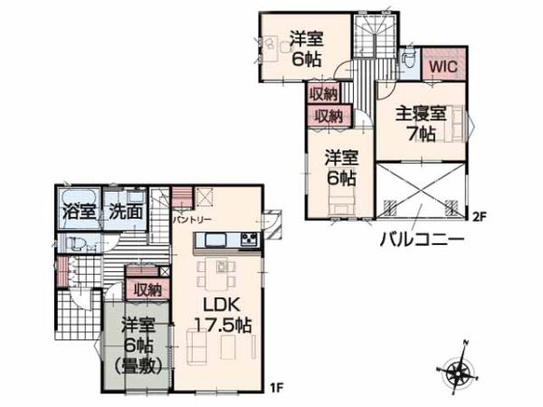 川島町下伊草　新築分譲住宅　全13棟　6号棟