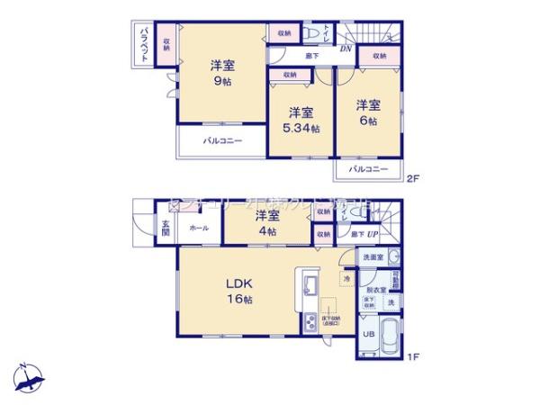 鶴ヶ島市脚折第二十六　新築分譲住宅　全2棟　1号棟