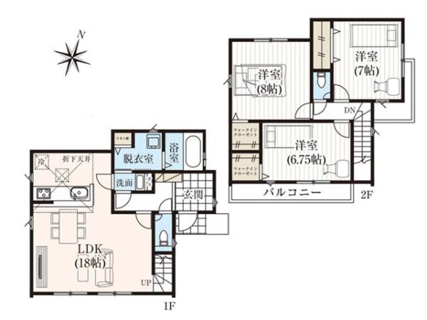 川越市山田14期　新築分譲住宅　全2棟　1号棟
