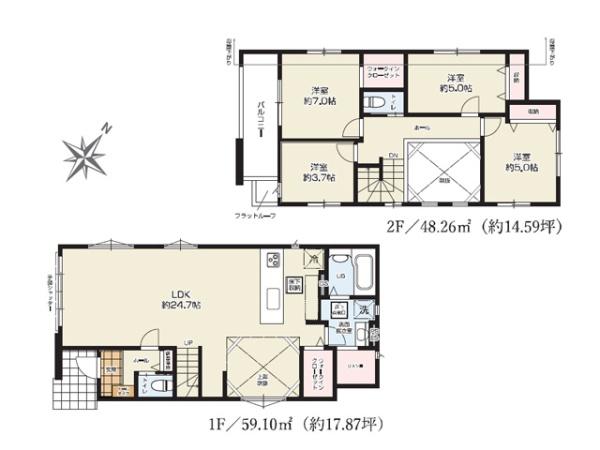 川越市南大塚11期　新築分譲住宅　全3棟　1号棟