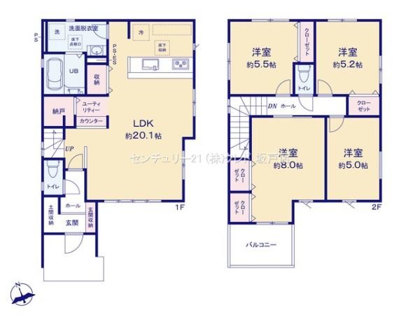 川越市小仙波町2期　新築分譲住宅　全8棟　3号棟