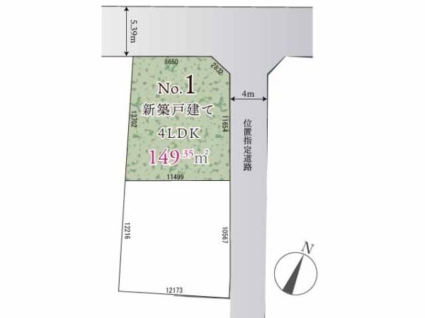 日高市原宿　新築分譲住宅　全2棟　1号棟