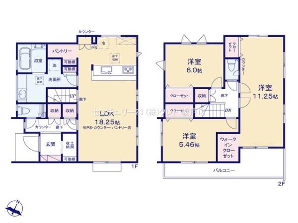 川越市川鶴3丁目3期　新築分譲住宅　全2棟　1号棟