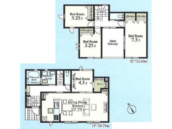 鶴ヶ島市下新田第2　新築分譲住宅　全4棟　1号棟