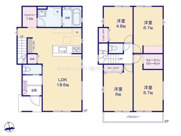 川越市山田1期　新築分譲住宅　全2棟　1号棟