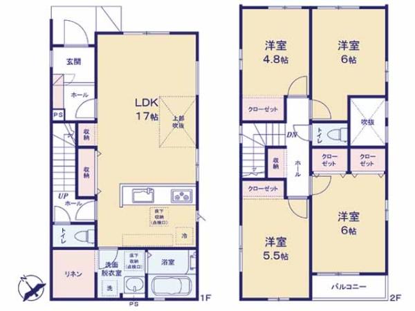 鶴ヶ島市南町1期　新築分譲住宅　全2棟　2号棟