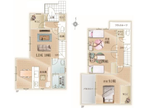 川越市むさし野2期　新築分譲住宅　全2棟　1号棟
