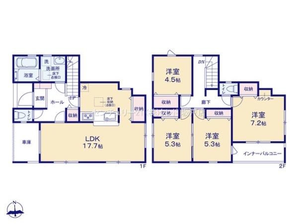 川越市木野目　新築分譲住宅　全4棟　1号棟