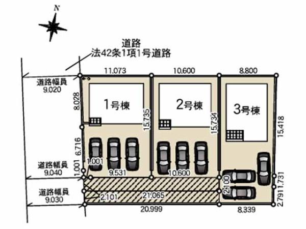 吉見町東野第20　新築分譲住宅　全3棟　1号棟