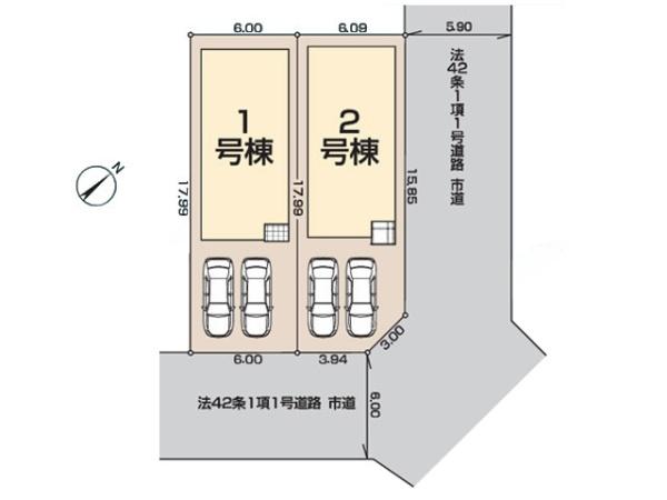 鶴ヶ島市富士見　新築分譲住宅　全2棟　1号棟