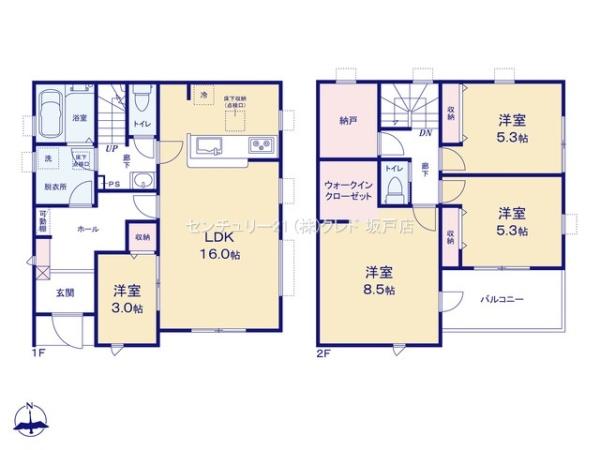 川越市上野田町第2　新築分譲住宅　全3棟　1号棟