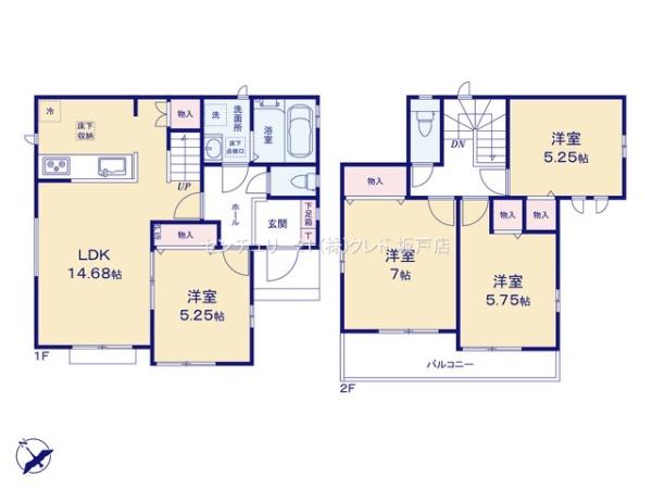 川越市木野目1861番　新築一戸建て