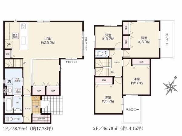 川越市霞ヶ関東15期　新築一戸建て