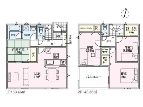 吉見町東野第22　新築分譲住宅　全2棟　1号棟