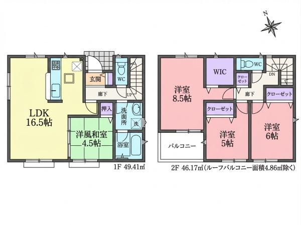川越市菅間第3　新築分譲住宅　全3棟　1号棟
