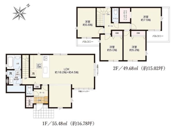 坂戸市千代田8期　新築分譲住宅　全2棟　2号棟