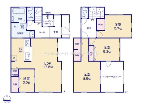 川越市下小坂　新築分譲住宅　全5棟　5号棟